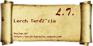 Lerch Terézia névjegykártya